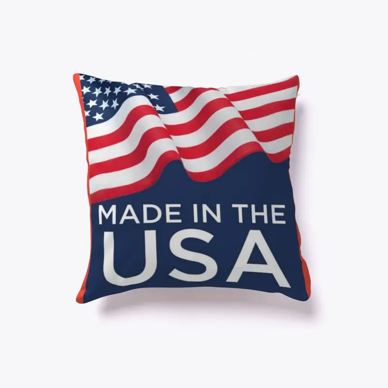 Made In The USA Flag Pillow