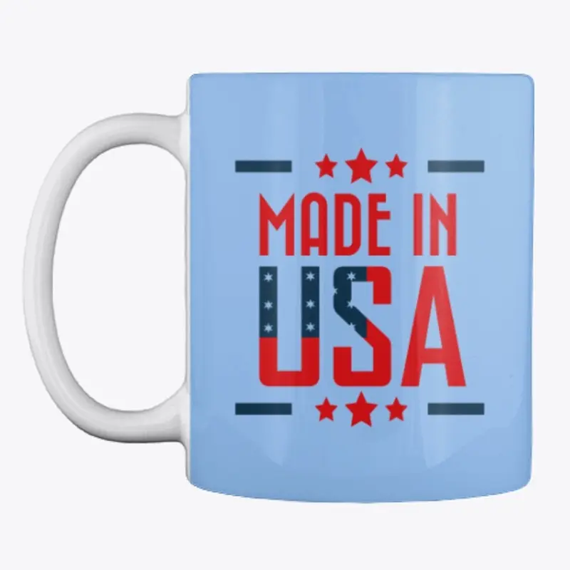 Made In USA with Stars Mug