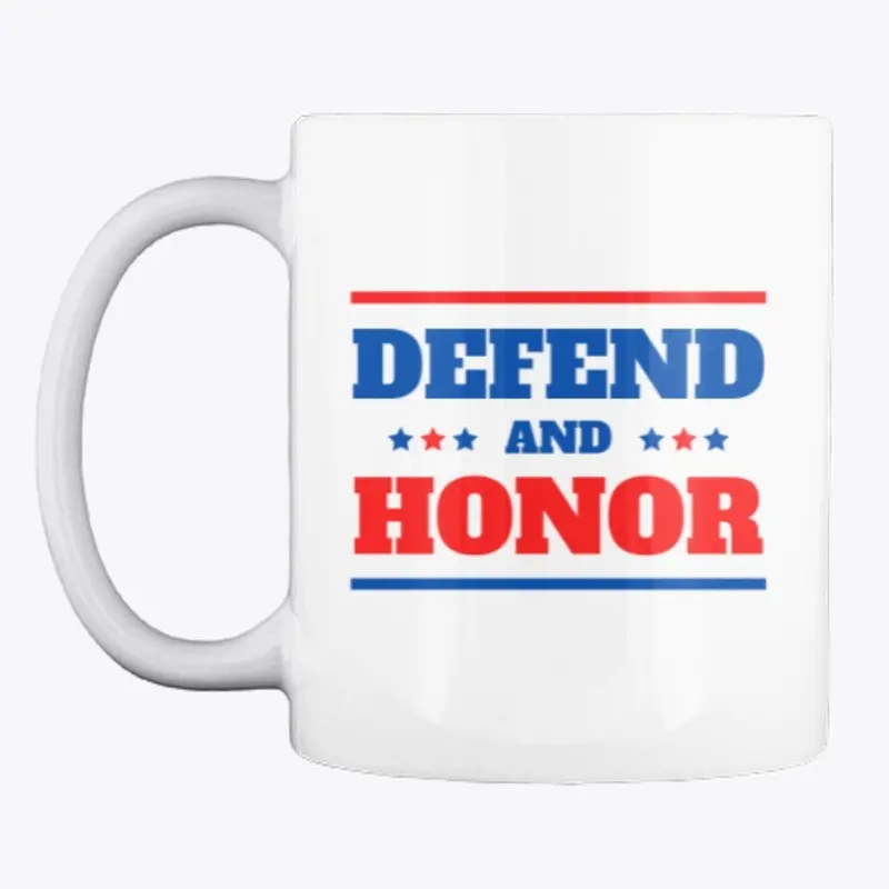 Defend And Honor Red and Blue Mug