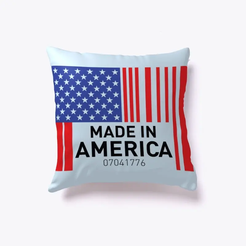 Made In America Barcode Pillow