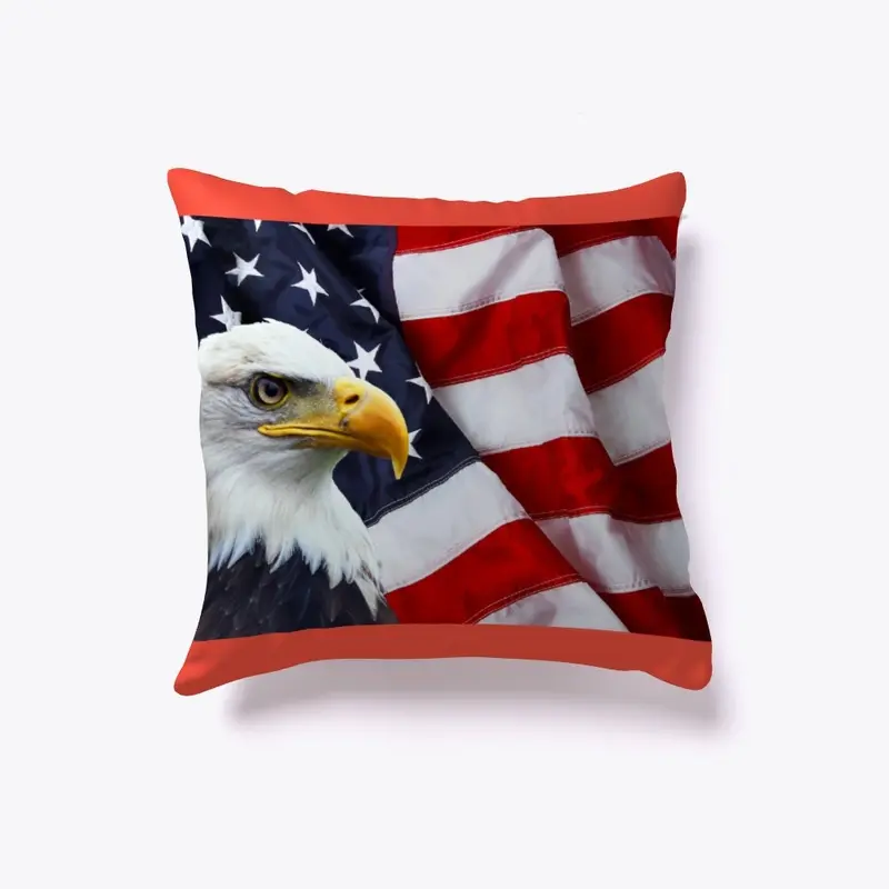 USA Eagle Flag Pillow