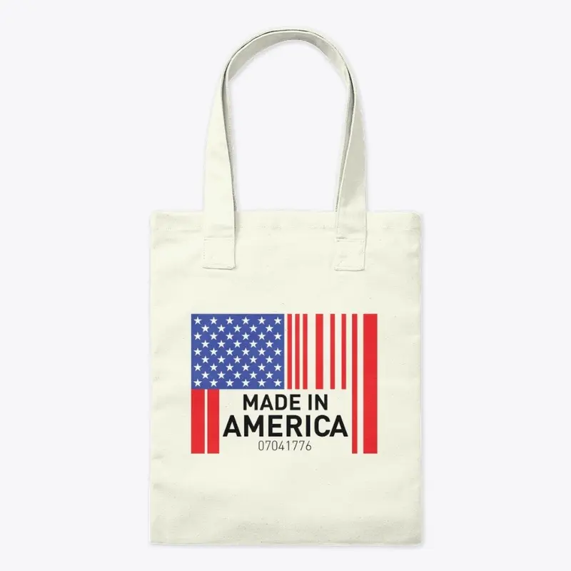 Made In America Barcode Tote Bag