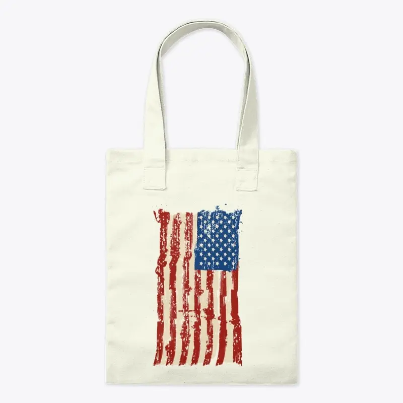 Weathered US Flag Tote Bag